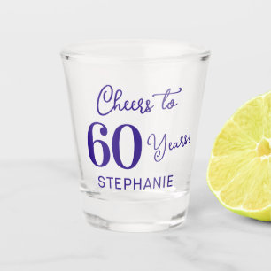Elegant Purple Cheers to 60 Years 60th Birthday Shot Glass