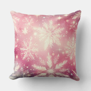 Elegant Purple Christmas Throw Pillow