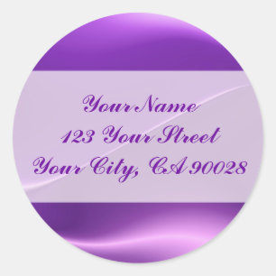 elegant purple classic round sticker