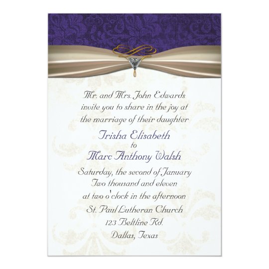 Purple And Cream Wedding Invitations 10