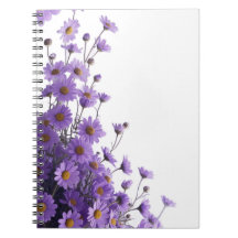 Elegant Purple Daisy Cascades on Dreamy Lavender 