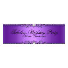 Elegant Purple Damask Embossed Birthday Banner