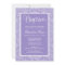Elegant Purple Damask Girl Baptism Christening