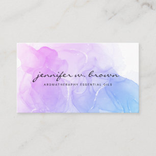 ELEGANT purple Essential Oils Business Card