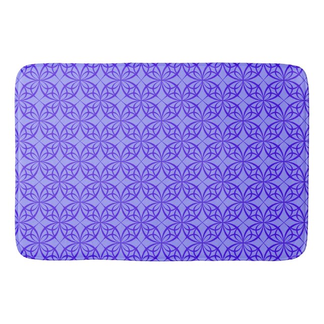 Elegant Purple Filigree Pattern Bath Mat (Front)
