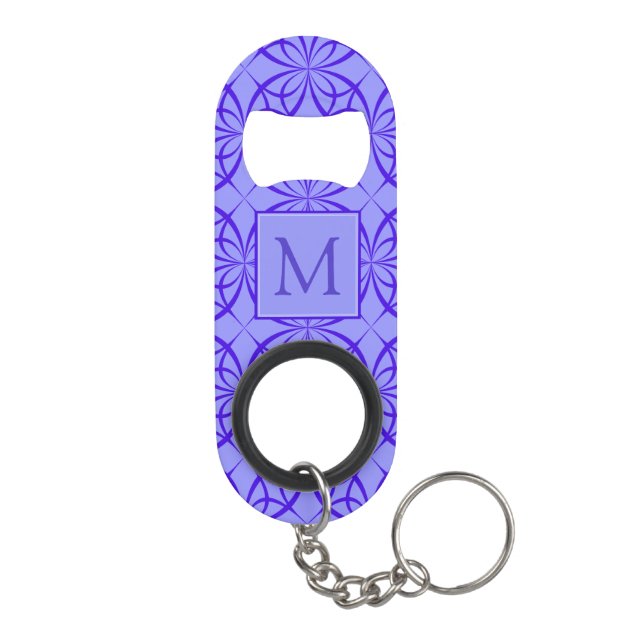 Elegant Purple Filigree Pattern Monogram (Back)