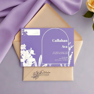 Elegant Purple Floral Couple Names &