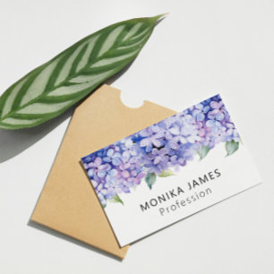 Elegant Purple Floral Lilacs Professional Business Card