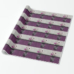 Elegant Purple Floral Mason Jar Wedding Party Gift Wrapping Paper<br><div class="desc">This is a beautiful custom gift to present to your wedding party. Personalise it any way you wish.</div>