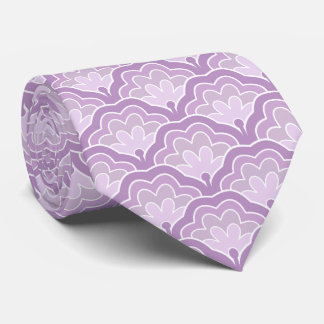 Elegant Purple Floral Pattern Nature Inspired Idea Tie