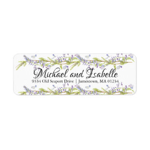 Elegant Purple Floral Return Address Labels