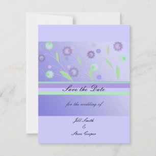 Elegant Purple Floral Save the Date