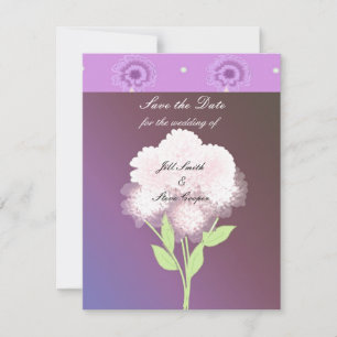 Elegant Purple Floral Save the Date