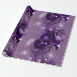 Elegant Purple Floral, Silvery, & Pearl  Wrapping Paper<br><div class="desc">Give your recipients your best. Use this lovely, sophisticated floral, print jewelled(no glitter, foil, or beading), high-quality gift wrap with a grid back for easy cutting. You'll appreciate the ease of use and your recipients will love its elegant beauty. Good for all occasions and holidays, very versatile. Thanks for looking...</div>