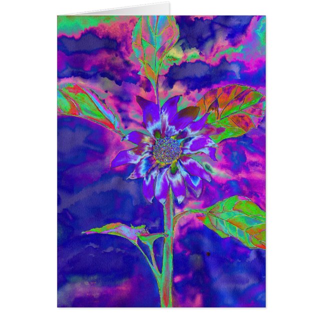 Elegant purple floral sunflower (Front)