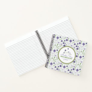 Elegant Purple Floral Vacation Rental Guest Book