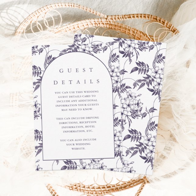 Elegant Purple Floral Wedding Guest Detail (Creator Uploaded)