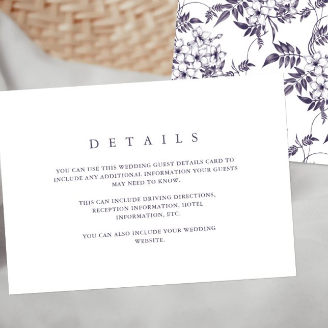 Elegant Purple Floral Wedding Guest Detail (Creator Uploaded)