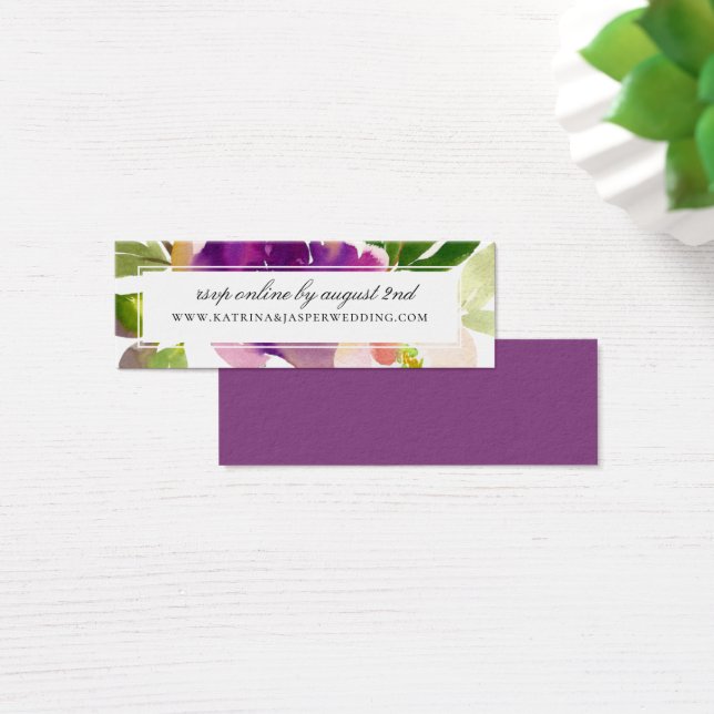 Elegant Purple Floral Wedding Website RSVP (Desk)