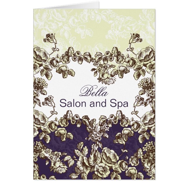 elegant purple flourish Business Thank You Cards (Front)