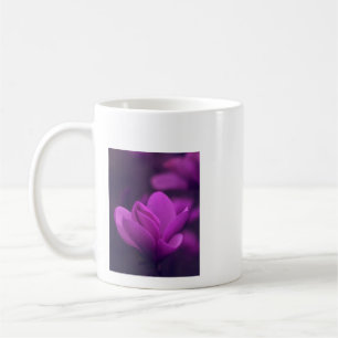 Elegant Purple Flower Mug Mystiq Floral Violet