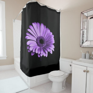 Elegant purple flower shower curtain
