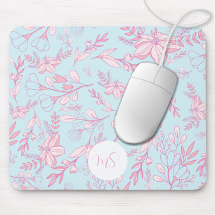Elegant Purple Flowers Personalised Mouse Mat