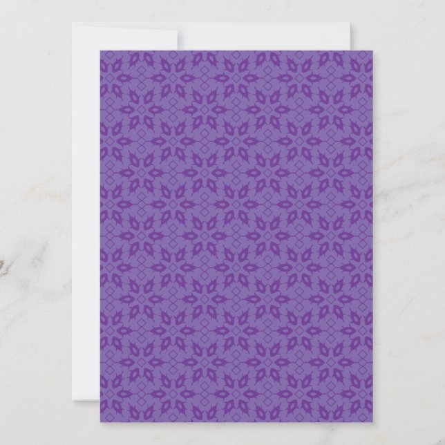 Elegant Purple Geometric Invitation Card (Front)