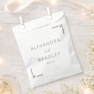 Elegant Purple Geometric Motions Favour Bags