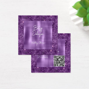 Elegant Purple Glitter and Purple Brushed Metal