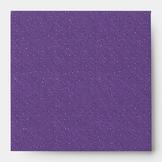Elegant Purple Glitter Linen Envelopes (Front)