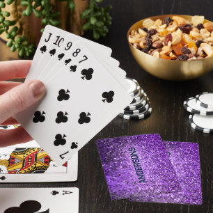 Elegant Purple Glitter & Sparkles Playing Cards