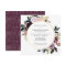 Elegant Purple Gold Floral Thanksgiving Dinner
