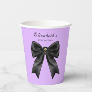 Elegant Purple Gothic Baby Shower  Paper Cups