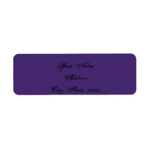 Elegant Purple Gothic Night Posh Wedding Label