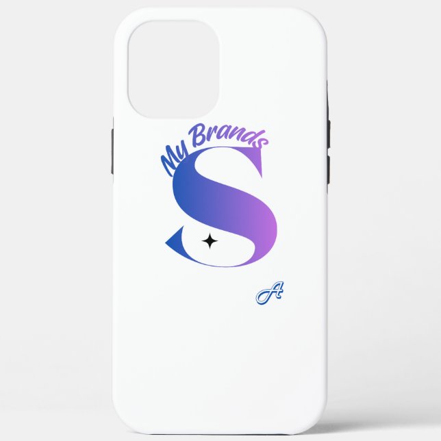 Elegant Purple Gradient Letter S Monogram Phone Ca Case-Mate iPhone Case (Back)