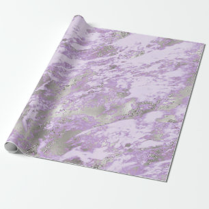 Elegant Purple Grey Abstract Chic Pattern Wrapping Paper