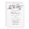 Elegant Purple Grey Winter Floral Wedding Invite