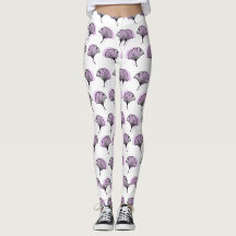 Elegant Purple Hand-Drawn Ginkgo Leaf Pattern 