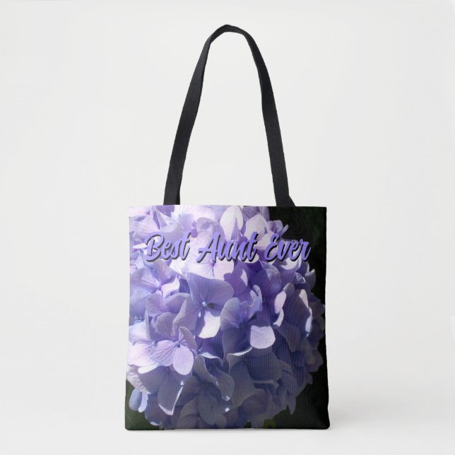 Elegant Purple Hydrangea purple flowers best Aunt Tote Bag (Front)