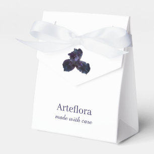 Elegant Purple Iris Flower Florist Branding Favour Box