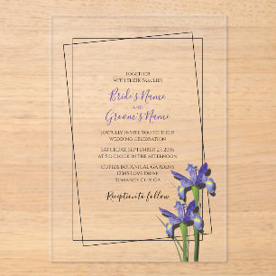 Elegant Purple Iris Wedding Invitations