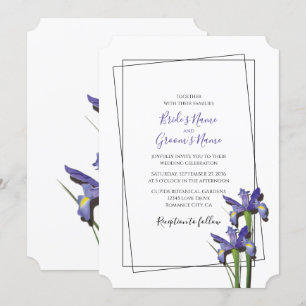 Elegant Purple Iris Wedding Invitations
