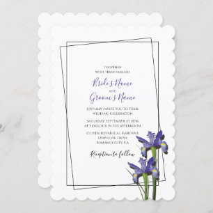 Elegant Purple Iris Wedding Invitations