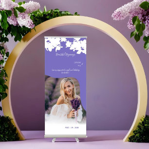 Elegant purple Irregular Abstract Shape photo Retractable Banner