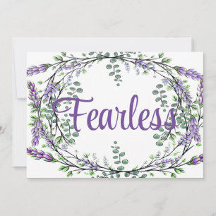 Elegant purple Lavender green Eucalyptus Fearless  Invitation