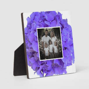 Elegant purple lavender lilac floral hydrangeas plaque