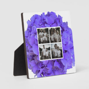 Elegant purple lavender lilac floral hydrangeas plaque