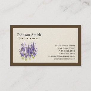 Elegant Purple Lavender - Modern Stylish Business Card