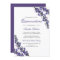 Elegant Purple Lavender Quinceanera Invitation